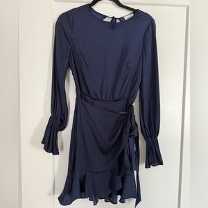 Hello Molly Navy Blue Wrap Dress